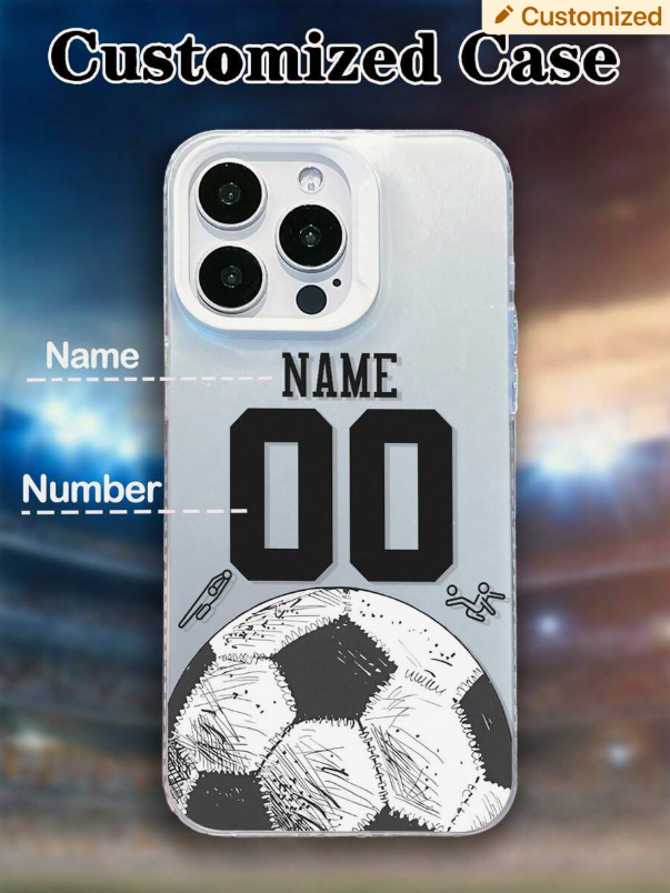 1pc Customizable Soccer Jersey Number & Name Printed