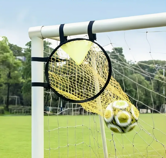 1pc Unisex Youth Soccer Training Equipment - Portable PET Football Goal with Target Net for Throwing Practice, Sports Training Aid